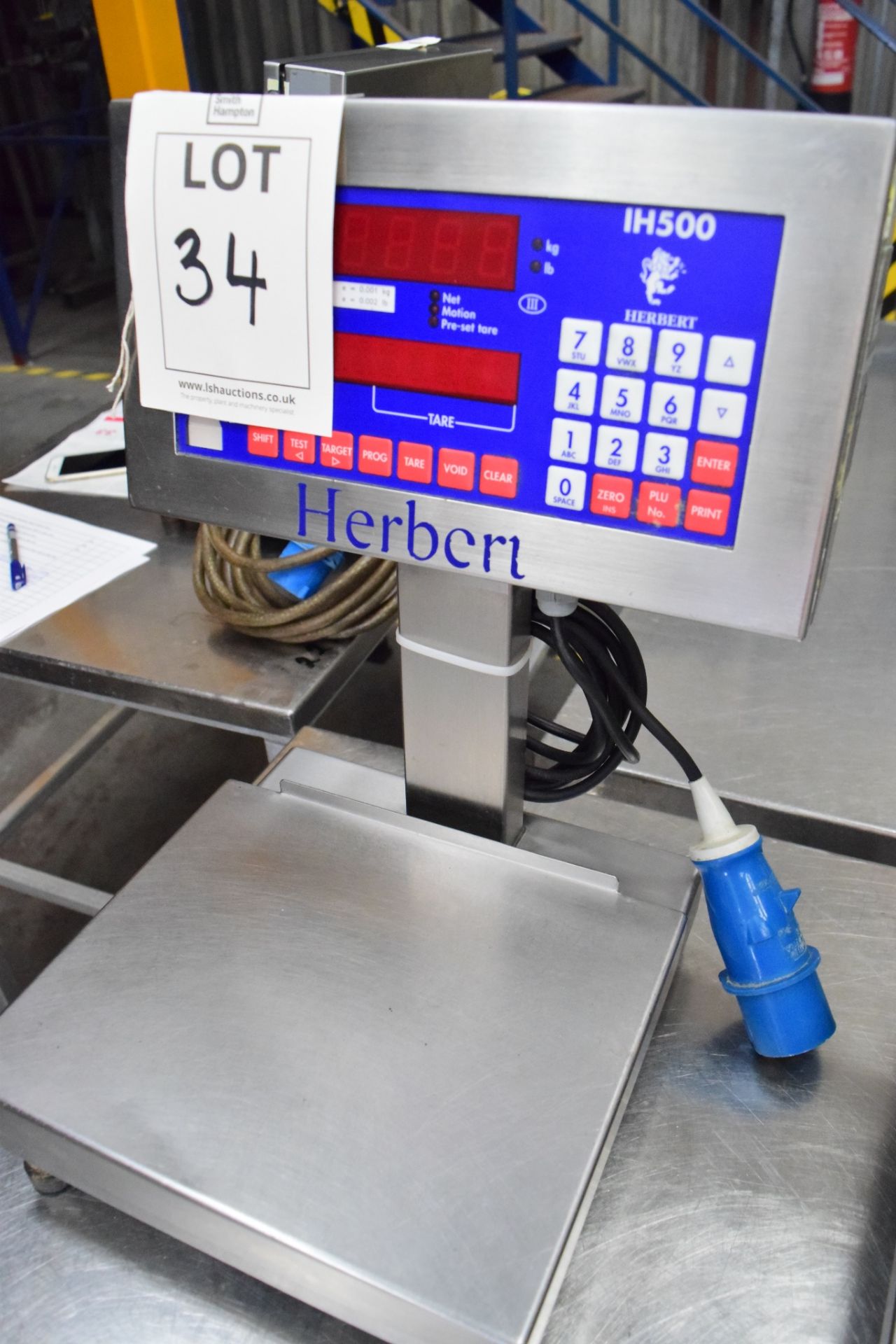 Herbert IH500 scale, table top, single phase, 2002 year , platform size: 270 x 220, overall