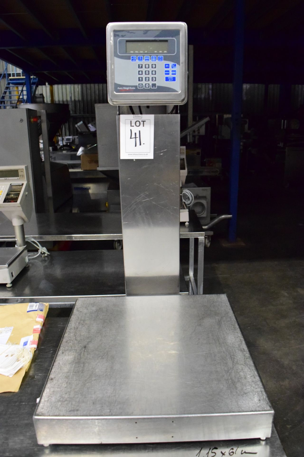 Avery Weigh Tronix scale, stainless steel, platform size: 500 x 500, overall dimensions: 1000 H x - Image 2 of 3