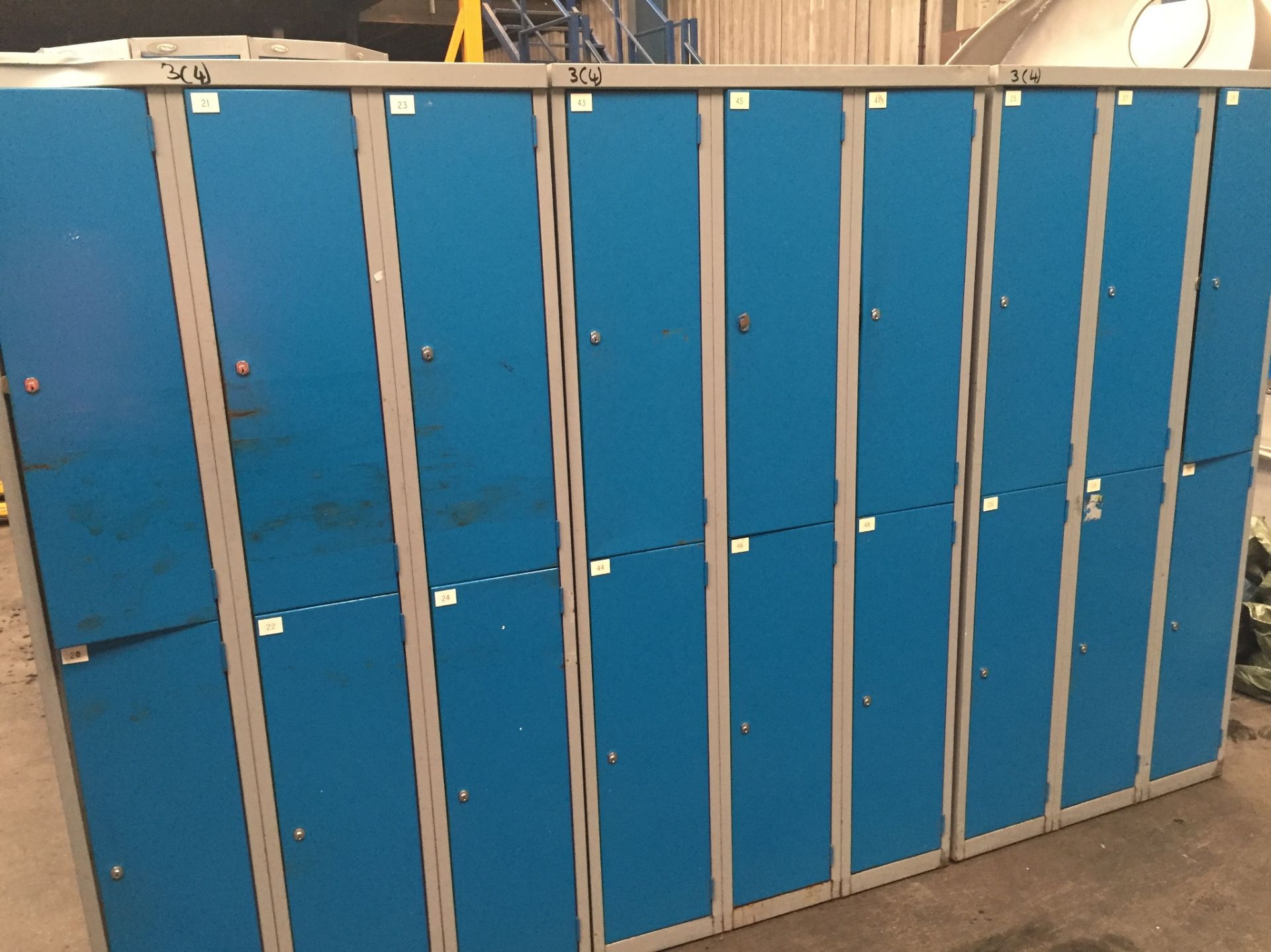 3 x lockers, each with 6 compartments, dimensions: 1800 H x 900 W x 460 Lift out charge to be - Image 2 of 2