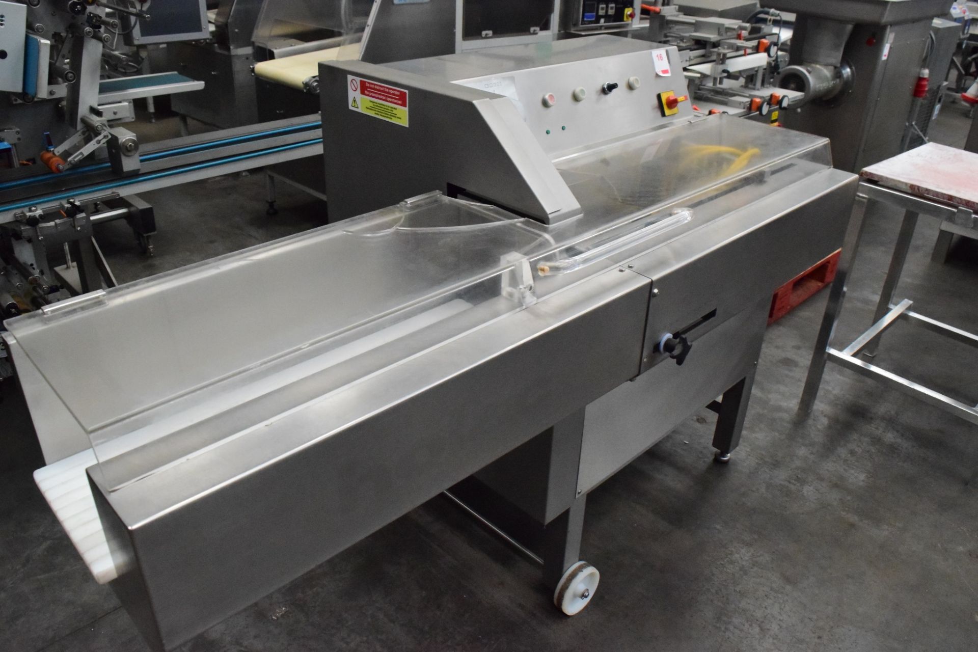 Holac 20/74E Slicer. Suitable for meat and poultry products. Aperture (mm): 200 x 200 . Overall - Image 3 of 5