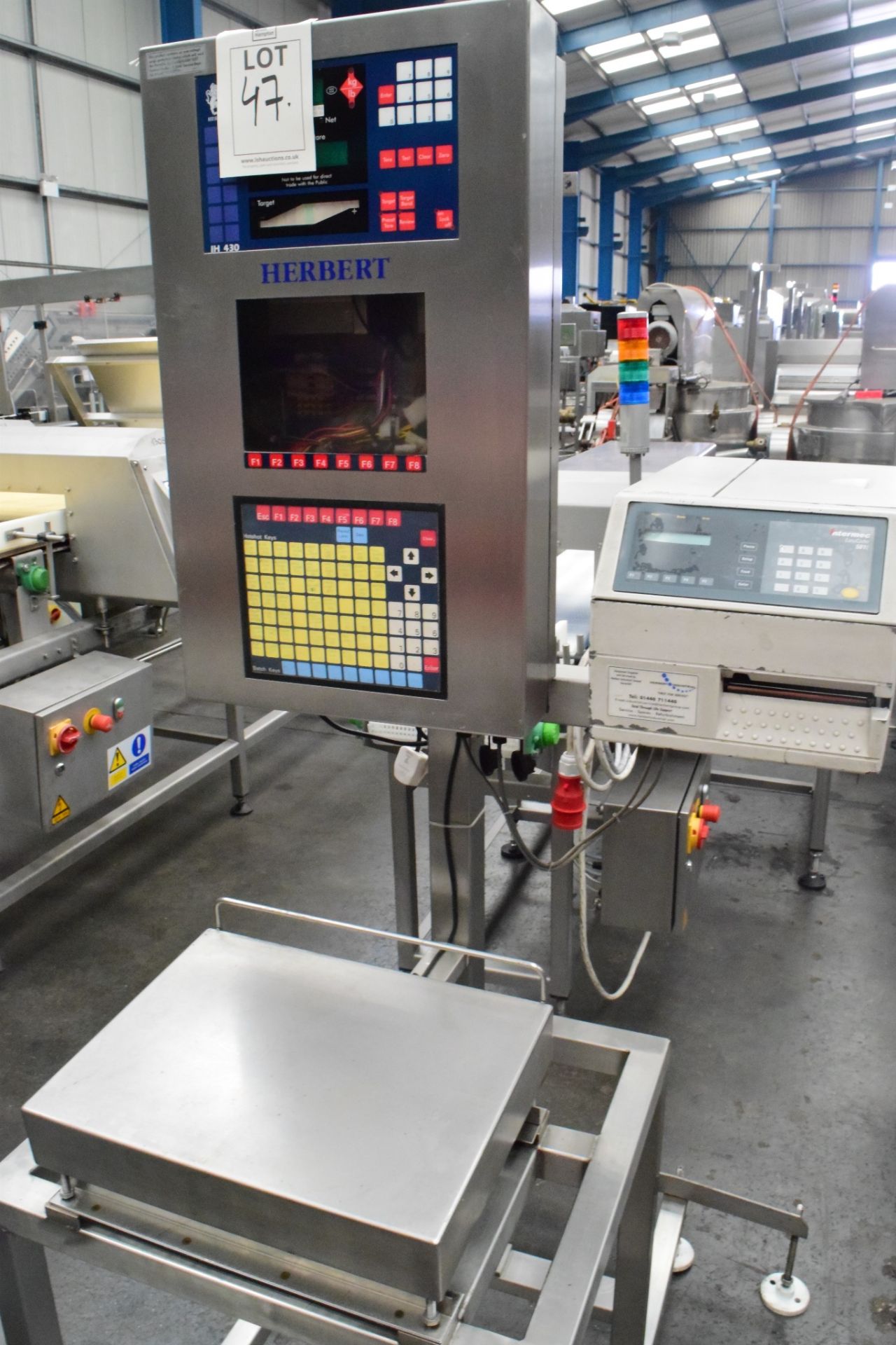 Herbert HI430 scale with Intermec Easy Coder 501E, on stand, platform size: 400 x 300, single phase, - Image 3 of 4