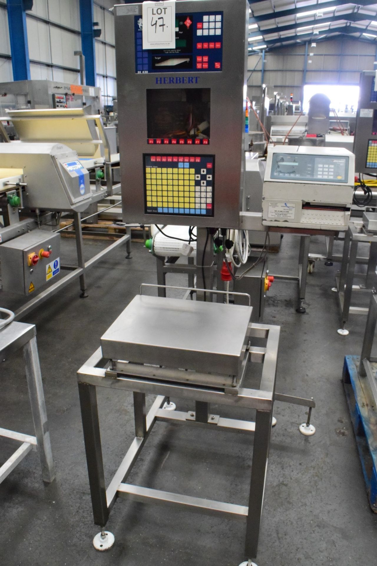 Herbert HI430 scale with Intermec Easy Coder 501E, on stand, platform size: 400 x 300, single phase, - Image 2 of 4