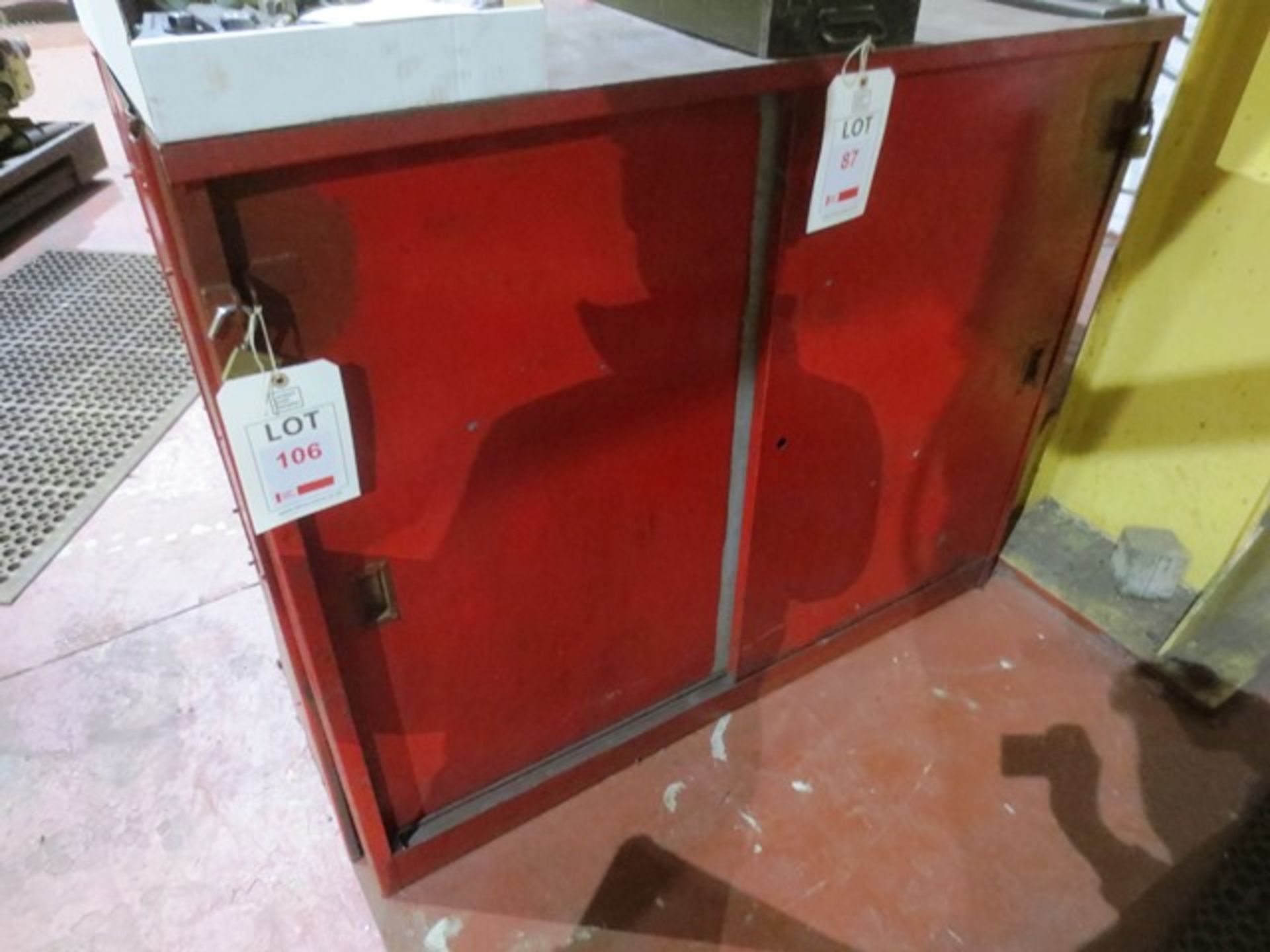 Steel, twin sliding door, storage cabinet