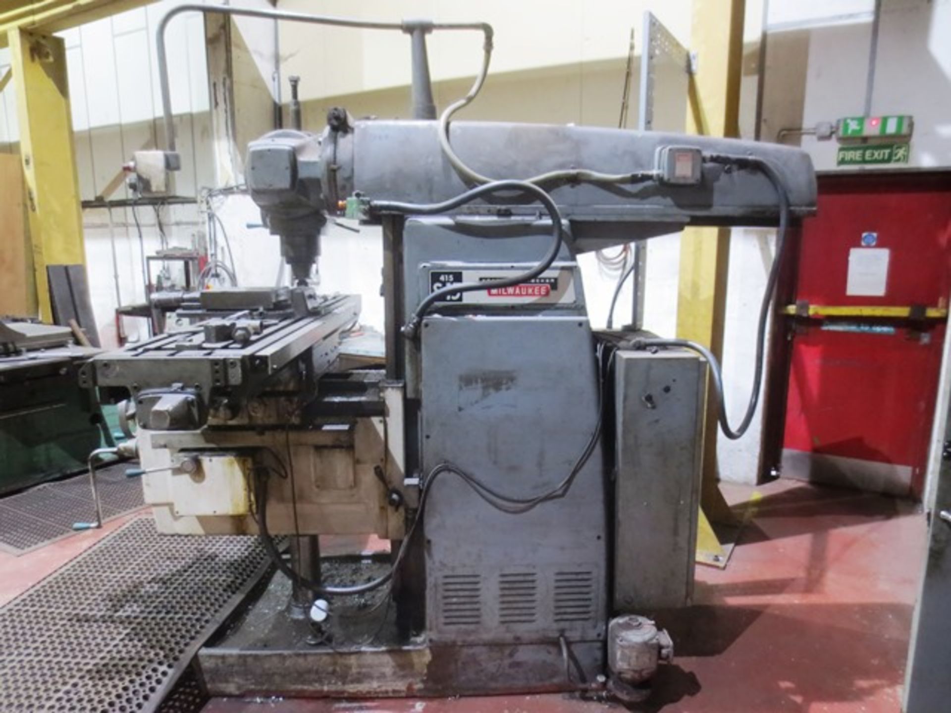 KTM 415 S-15 universal milling machine, serial no: 4155001, with twin swivel vertical head, power - Image 5 of 6