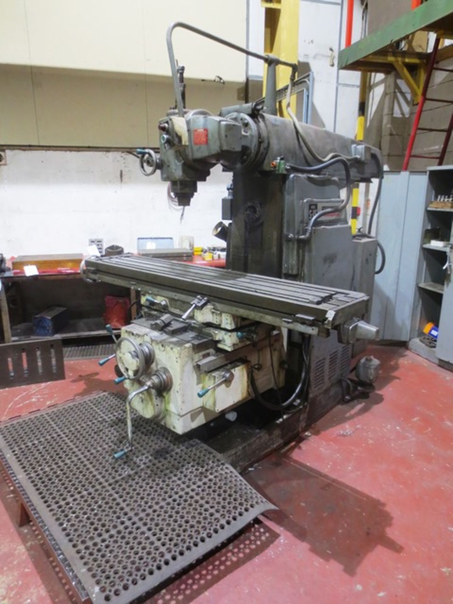 KTM 415 S-15 universal milling machine, serial no: 4155001, with twin swivel vertical head, power - Image 4 of 6