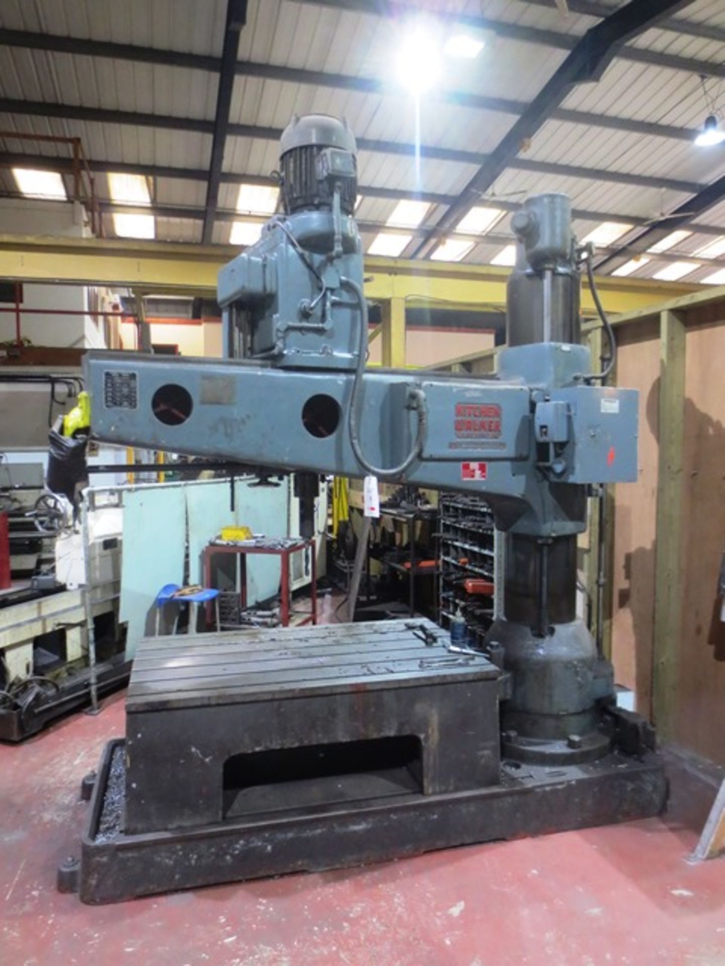 Kitchen Walker E3 6ft elevating column radial arm drill, serial no: 3210 (1979), spindle speeds 12 - Image 6 of 10