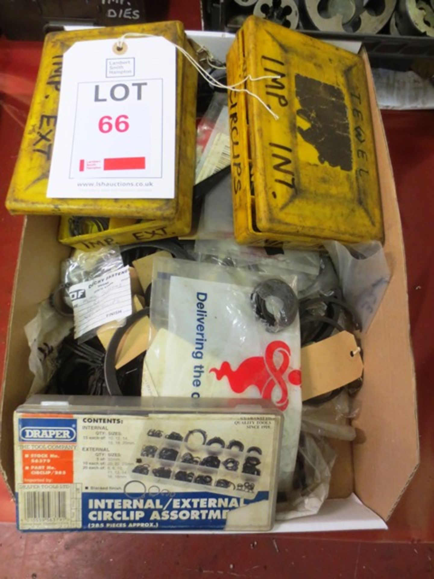 A box of assorted imperial/metric circlips