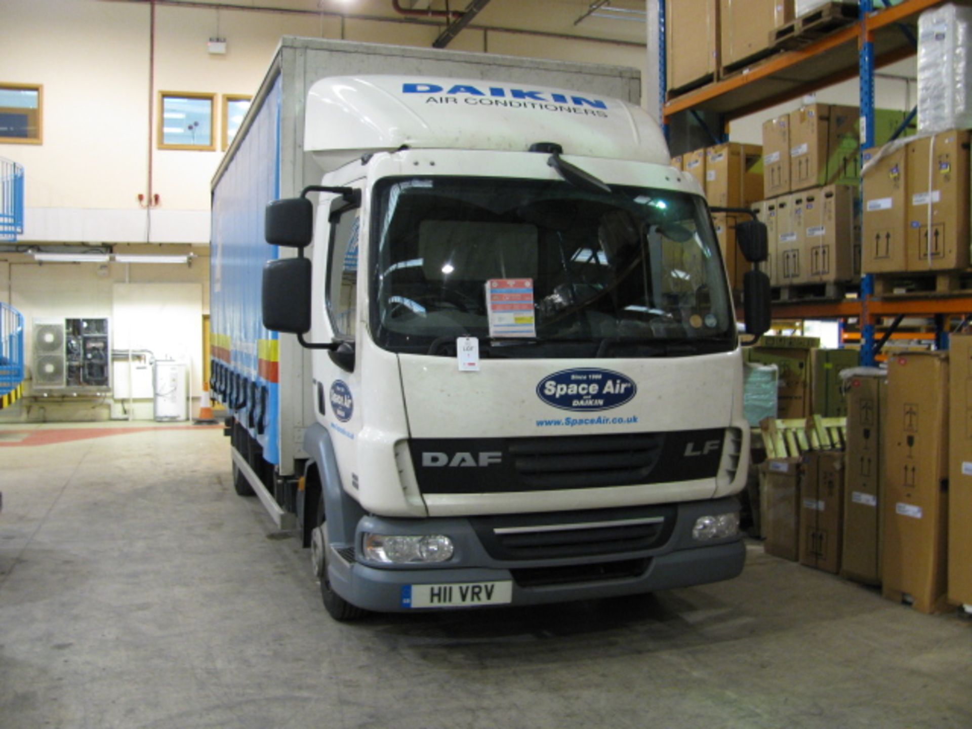 DAF lf 45.160 7.5t curtainside truck, reg H11 VRV, mileage 168315 approx. Please note: the tail...