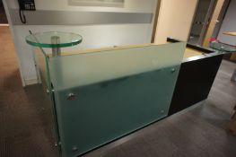 Reception Desk, with Glass and Beech detailing 220