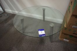 Glass topped Coffee Table, 750mm