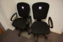 2 upholstered office Chairs, black