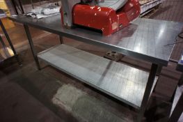 Stainless steel 2-tier Preparation Table, 1830mm x 760mm
