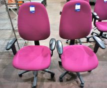 2 Heatons mobile mid back office Armchairs, fuchsia