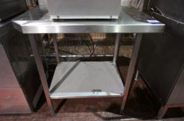 Stainless steel 2-tier Preparation Table, 900mm x 650mm