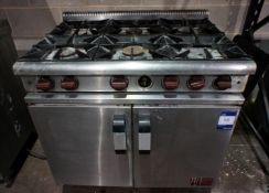 Moorwood Vulcan Master Chef 6-burner Gas Range, with double door oven (incomplete)