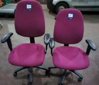 2 Heatons mobile mid back office Armchairs, fuchsia