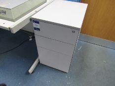 3-drawer desk Pedestal, grey
