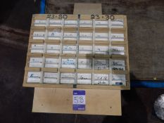 30-drawer Cabinet and Contents including hole punc