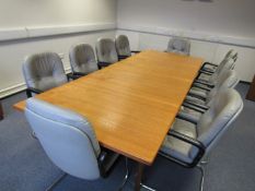 Oak Boardroom Table, 3000mm x 1150mm