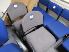 2 upholstered Meeting Chairs, grey