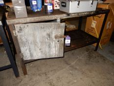 Steel Workbench, with integrated cabinet