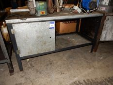 Steel Workbench, with integrated cabinet