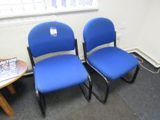 2 upholstered Meeting Chairs, blue