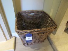 Wicker Log Basket, 480mm x 480mm