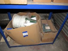 Quantity Stove Rope, etc, to shelf