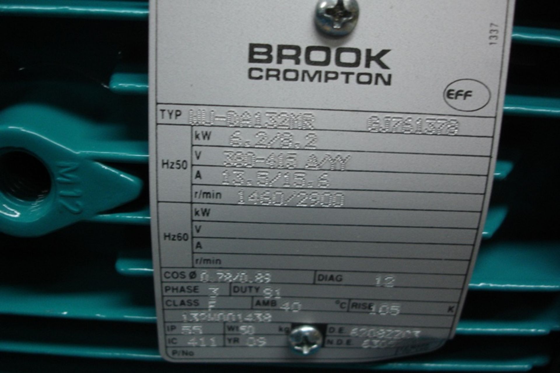 Brook Crompton 6.2kw Motor - Image 2 of 2