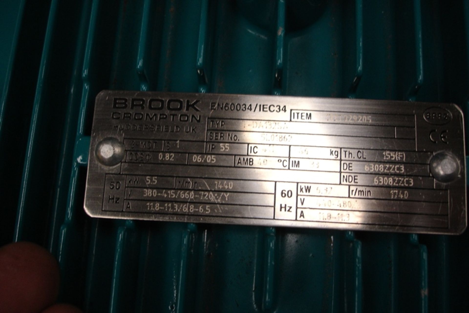 Brook Crompton 5.5kw Motor - Image 2 of 2