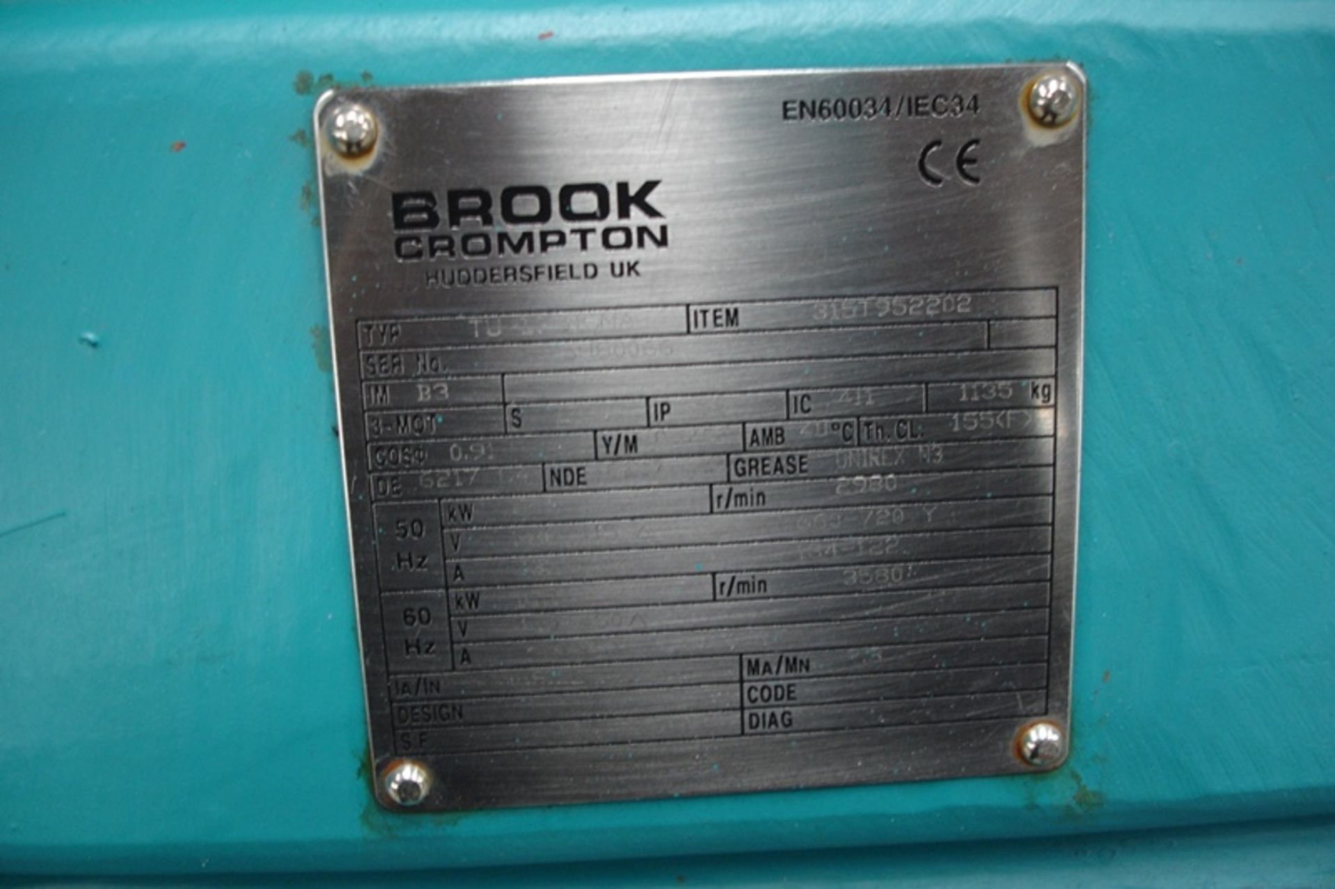 Brook Crompton 132kw Motor - Image 2 of 2
