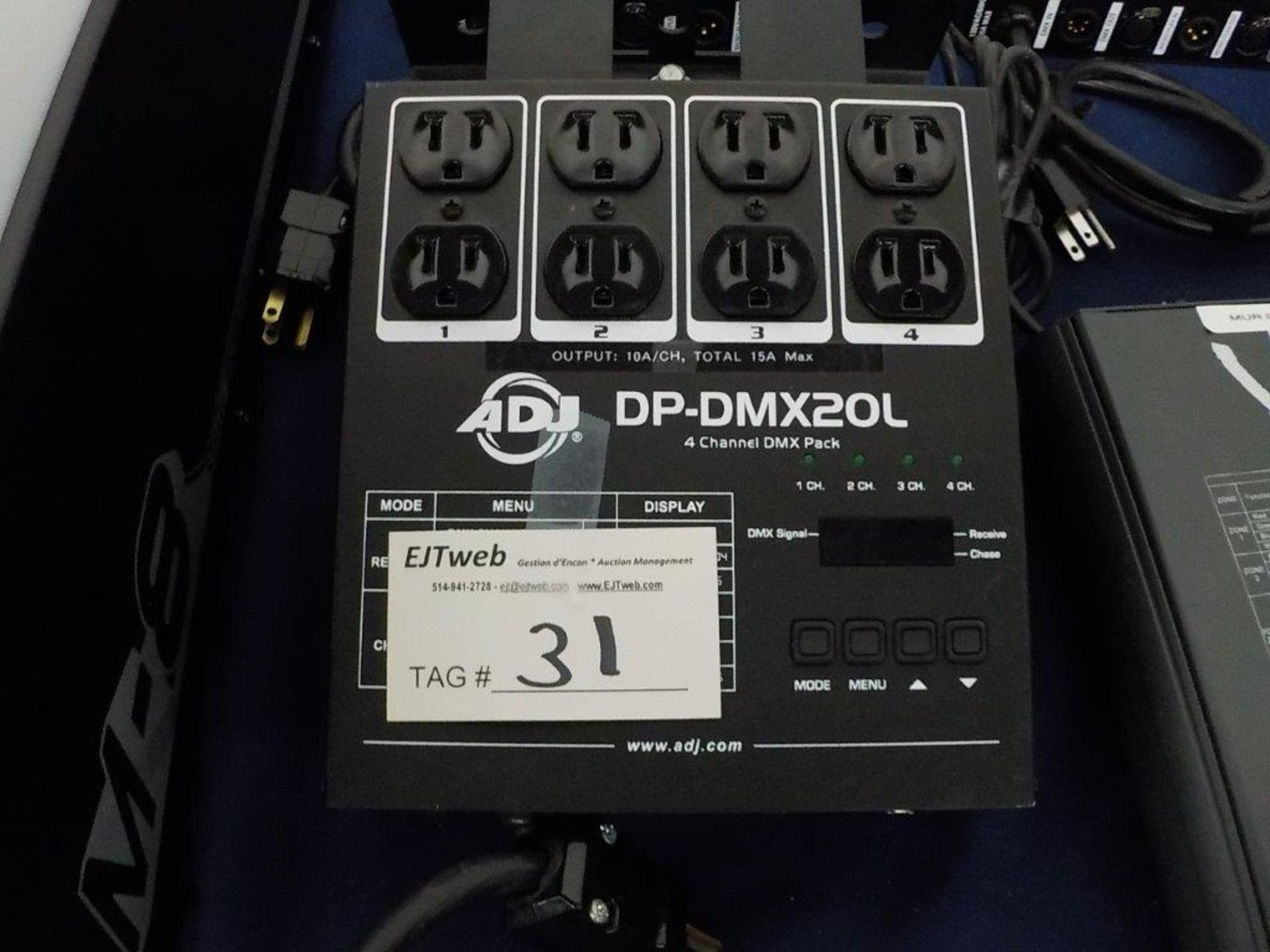 ADJ 4-channel DMX pack, output 10a/ch total 15 amps max