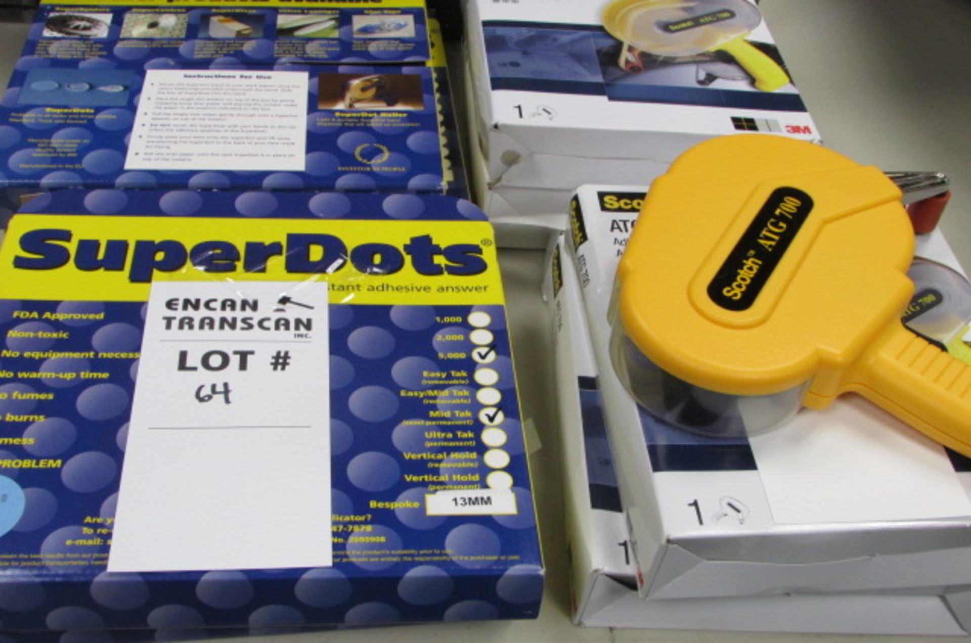 "SCOTCH" ATG 700 ADHESIVE APPLICATOR AND SUPER DOTS ADHESIVE ROLLS