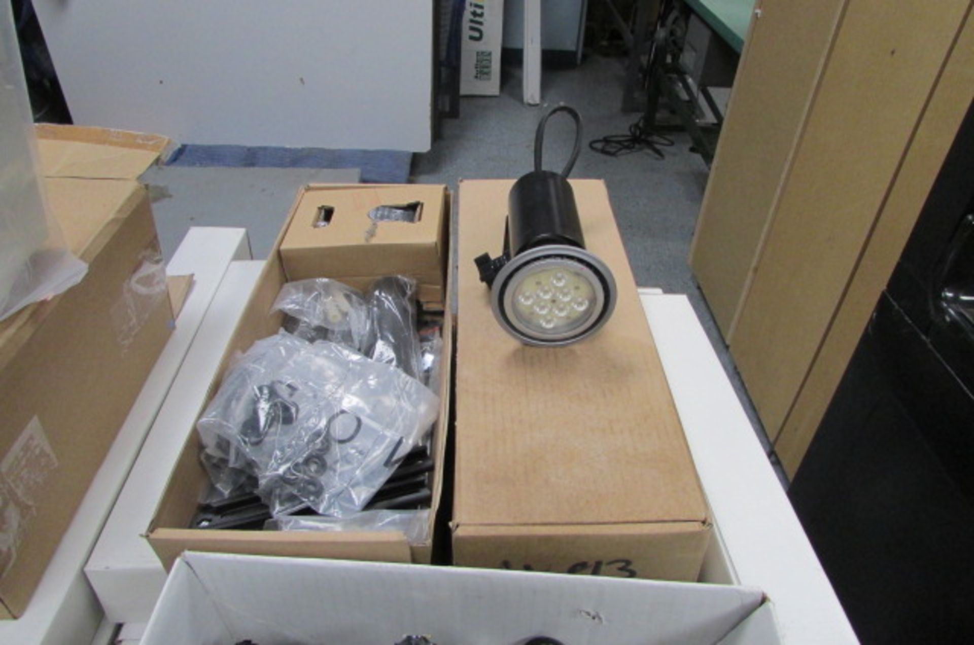 LOT: LOW VOLTAGE BOXES, WIRES, LIGHT FIXTURES ETC - Image 5 of 6