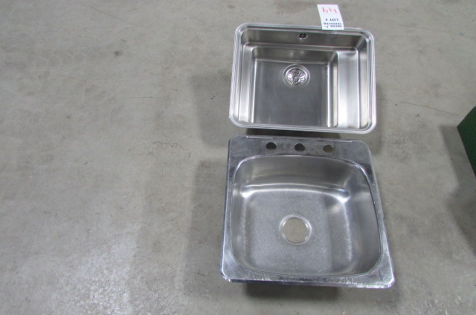 (2) STAINLESS STEEL KITCHEN SINKS