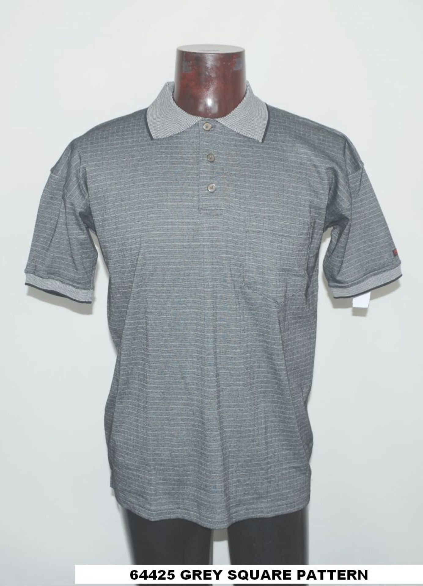 157 x Polo / Grey square pattern / 64425 GY