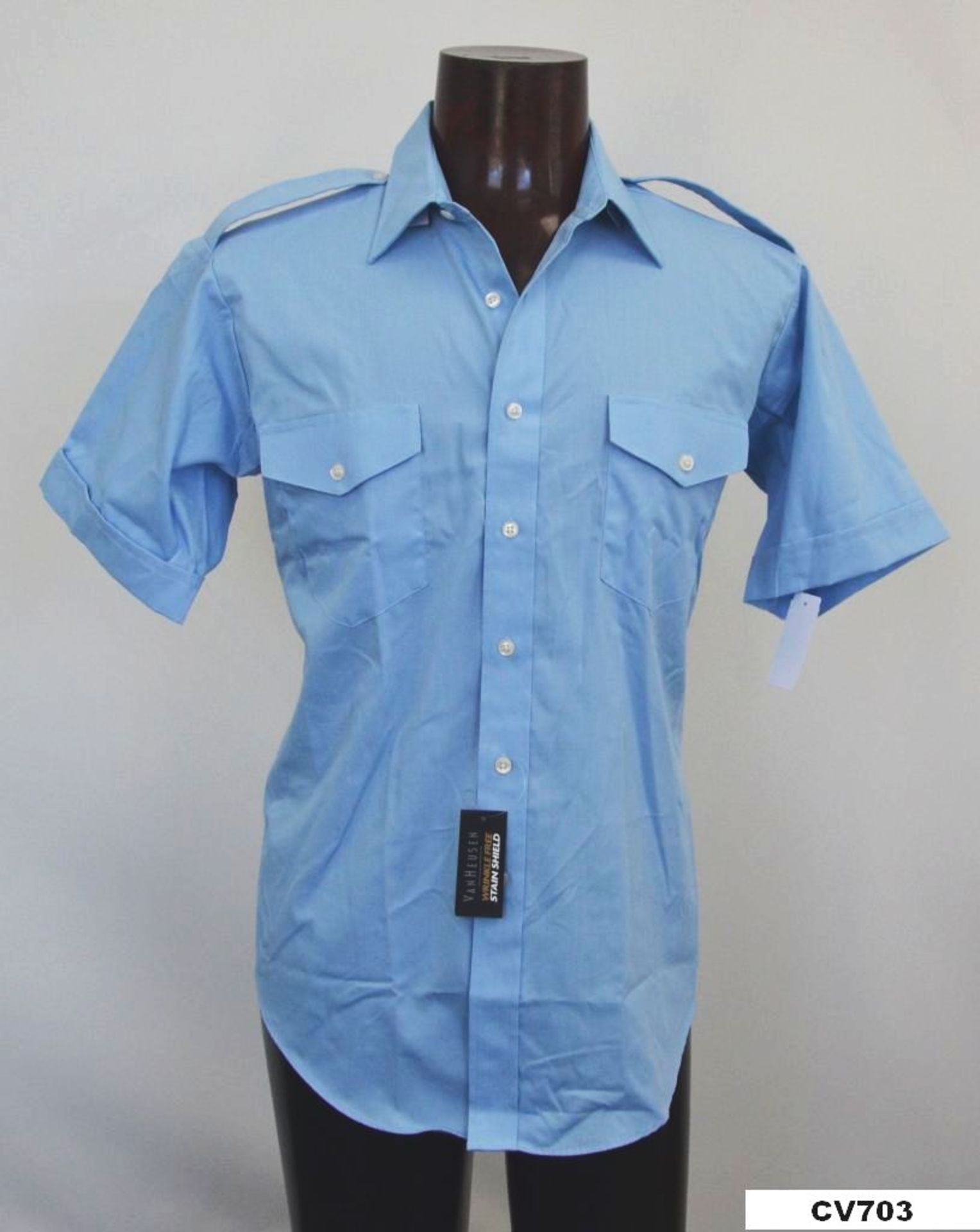 165 x Shirt S/S /Assorted blue and white / CV703