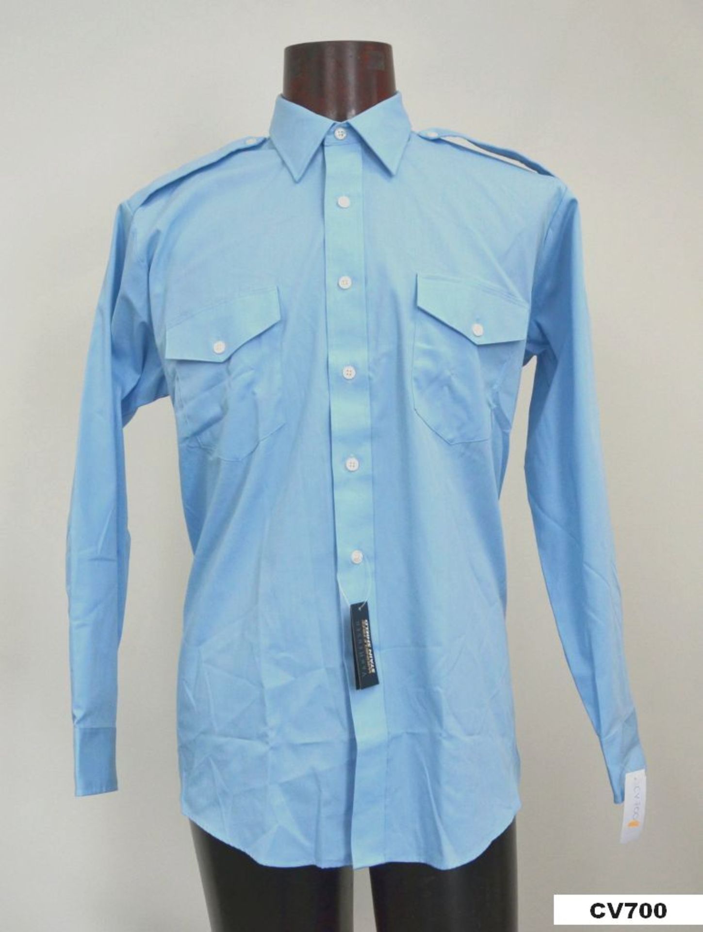 130 x Shirt L/S / Assorted blue and white / CV700