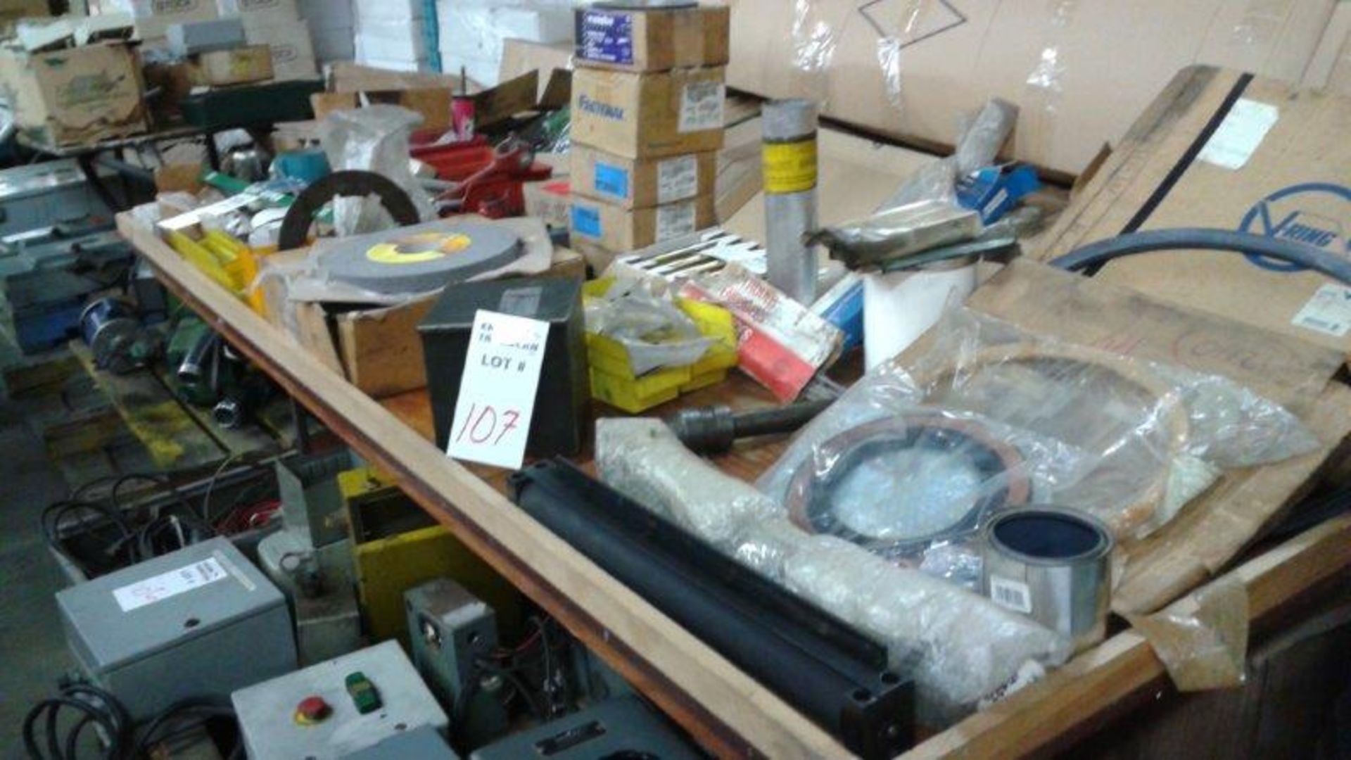 LOT: ASSORTED TOOLS & SUPPLIES, GRINDING WHEELS, PILOT VALVES, WAY WIPERS, ELECTRODES, WEJ-IT