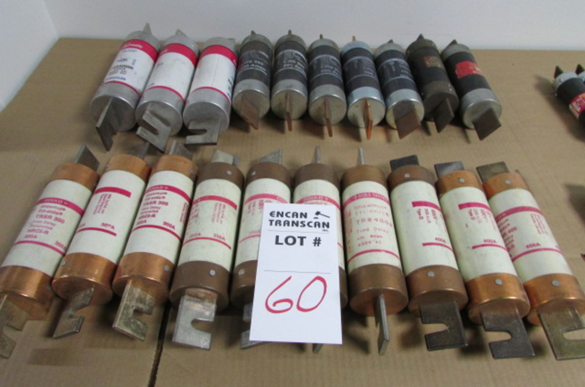 LOT: (20) ASST. 600 VOLT FUSES (SEE PHOTOS FOR INDIVIDUAL DETAILS & QUANTITIES ( ALL TESTED &