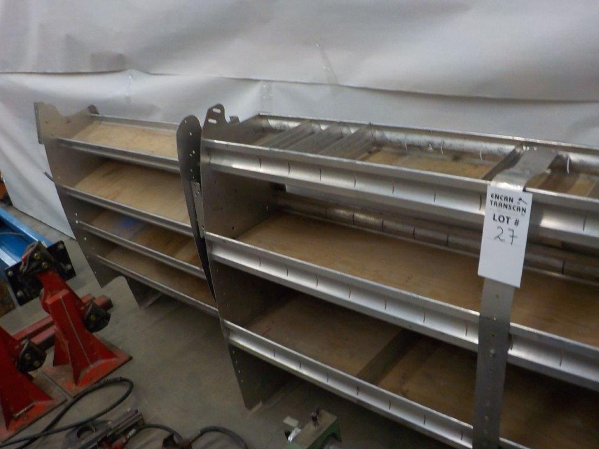 LOT: assorted metal multi-shelf parts racks - Image 2 of 2