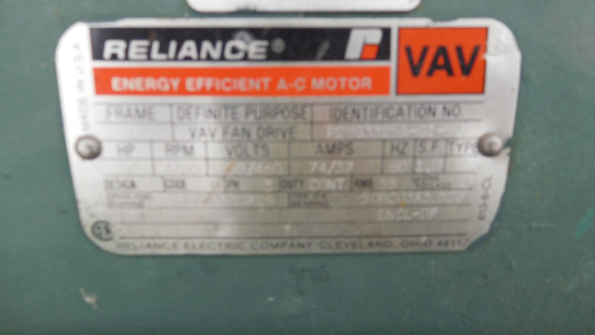 Reliance 30 HP Motor 286T frame/230-460 volt/ 1755 rpm - Image 2 of 3