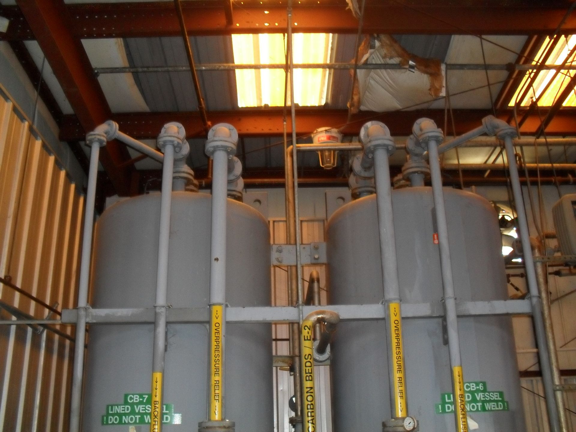 Lot of (2) 1,000 Gallon Carbon Bed filter Tanks - Image 3 of 5