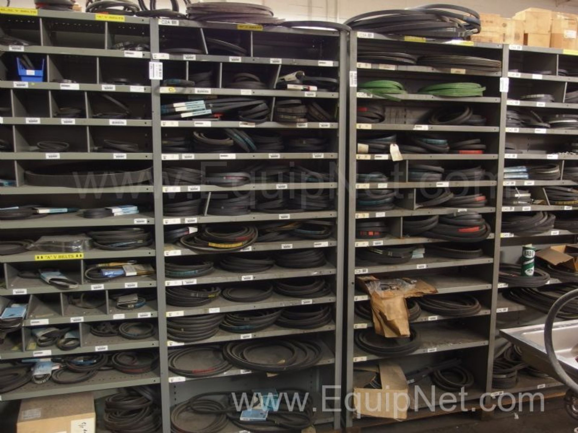 Contents of Rack Containing Assorted Size Belts