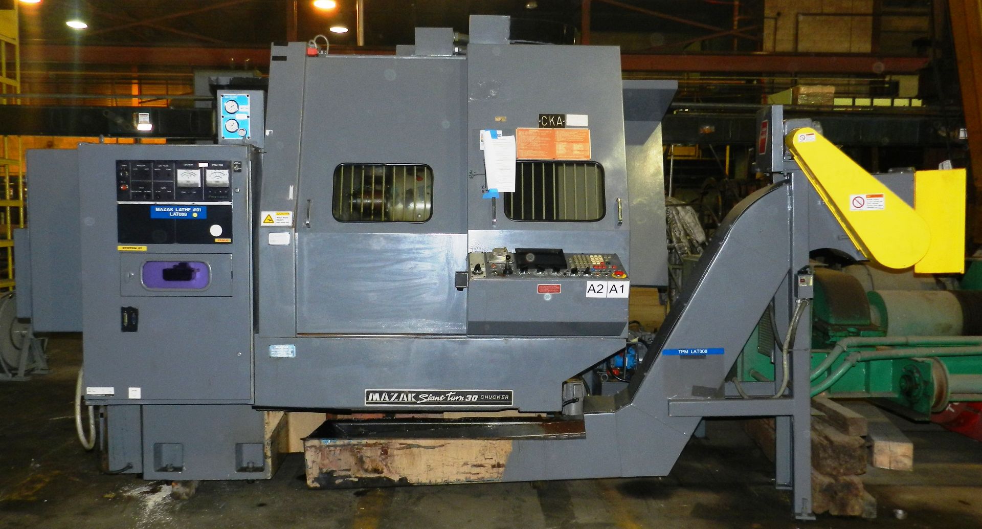 Mazak Slant Turn 30 Chucker Lathe Fanuc Controls