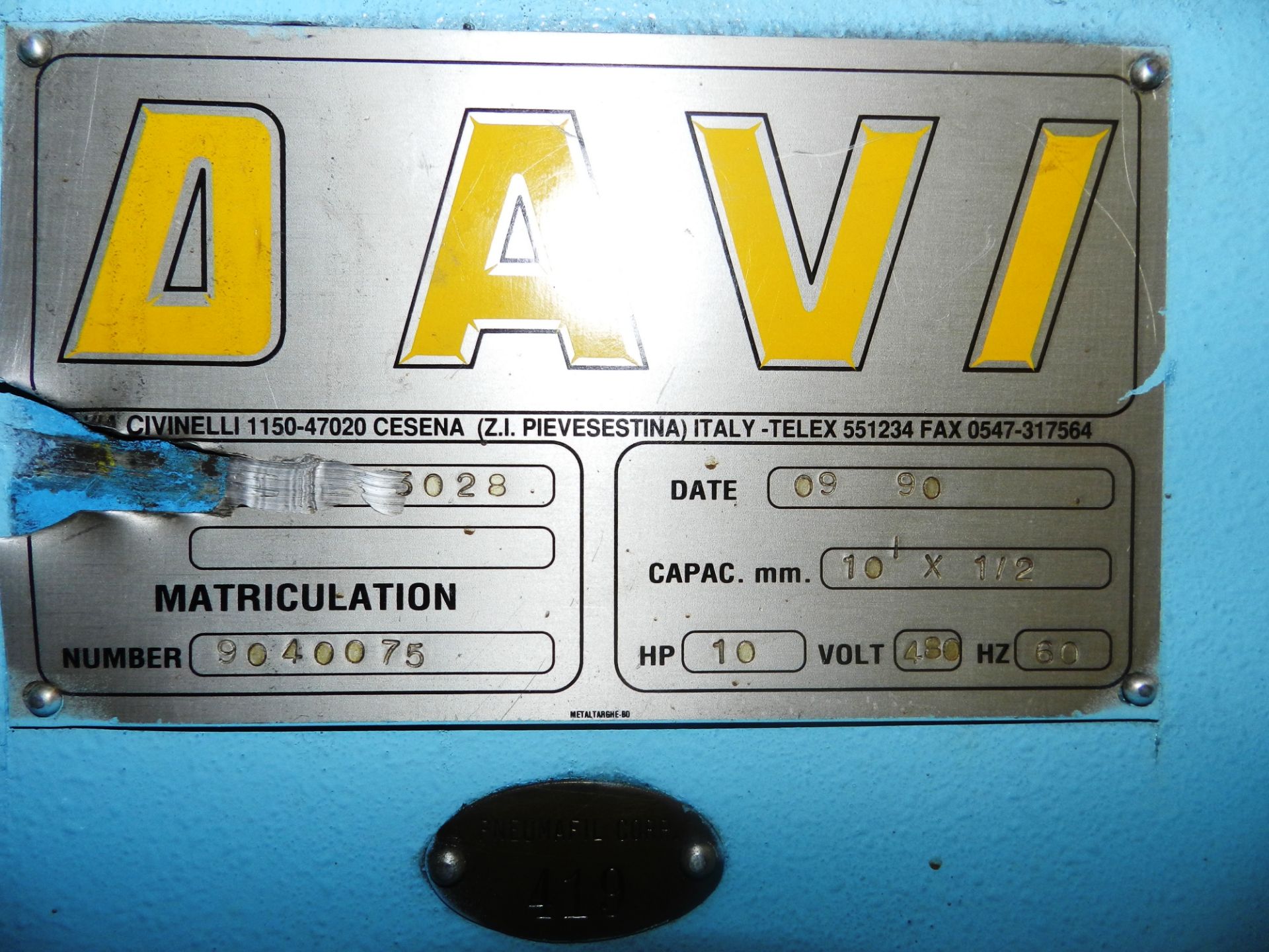 Davi 10' x 1/2" Plate Roll MCB3028 - Image 4 of 5