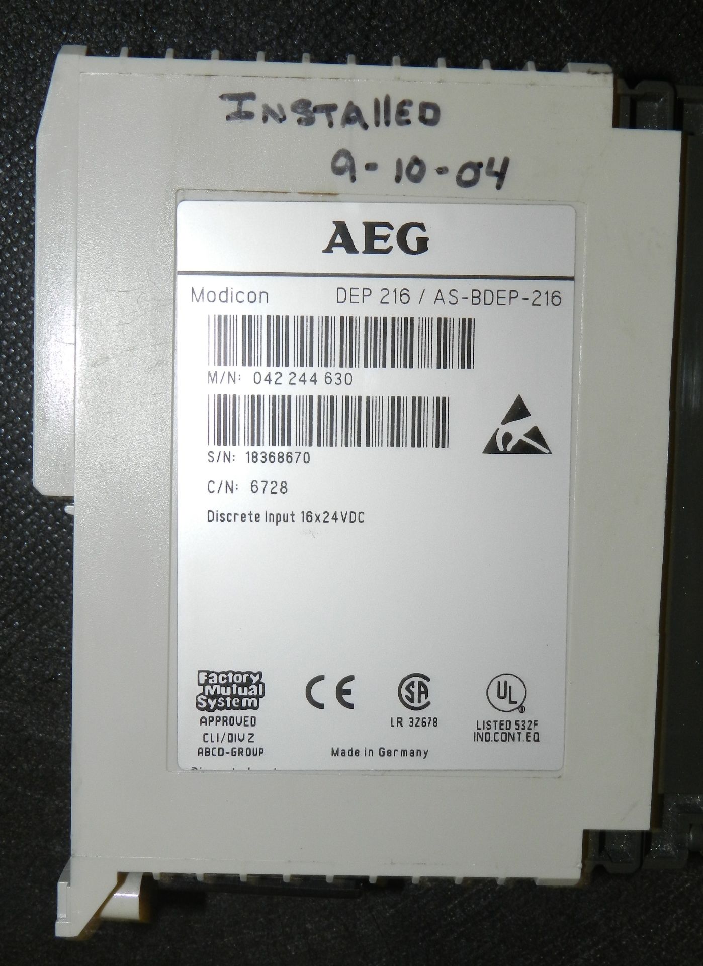 AEG Modicon PC-A984-145 CPU I/O PLC Assembly Rack - Image 2 of 11