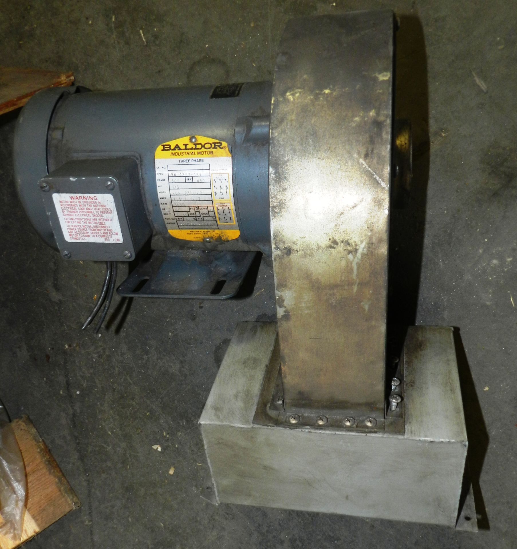 Baldor 1/3 HP Industrial Motor - Image 3 of 3