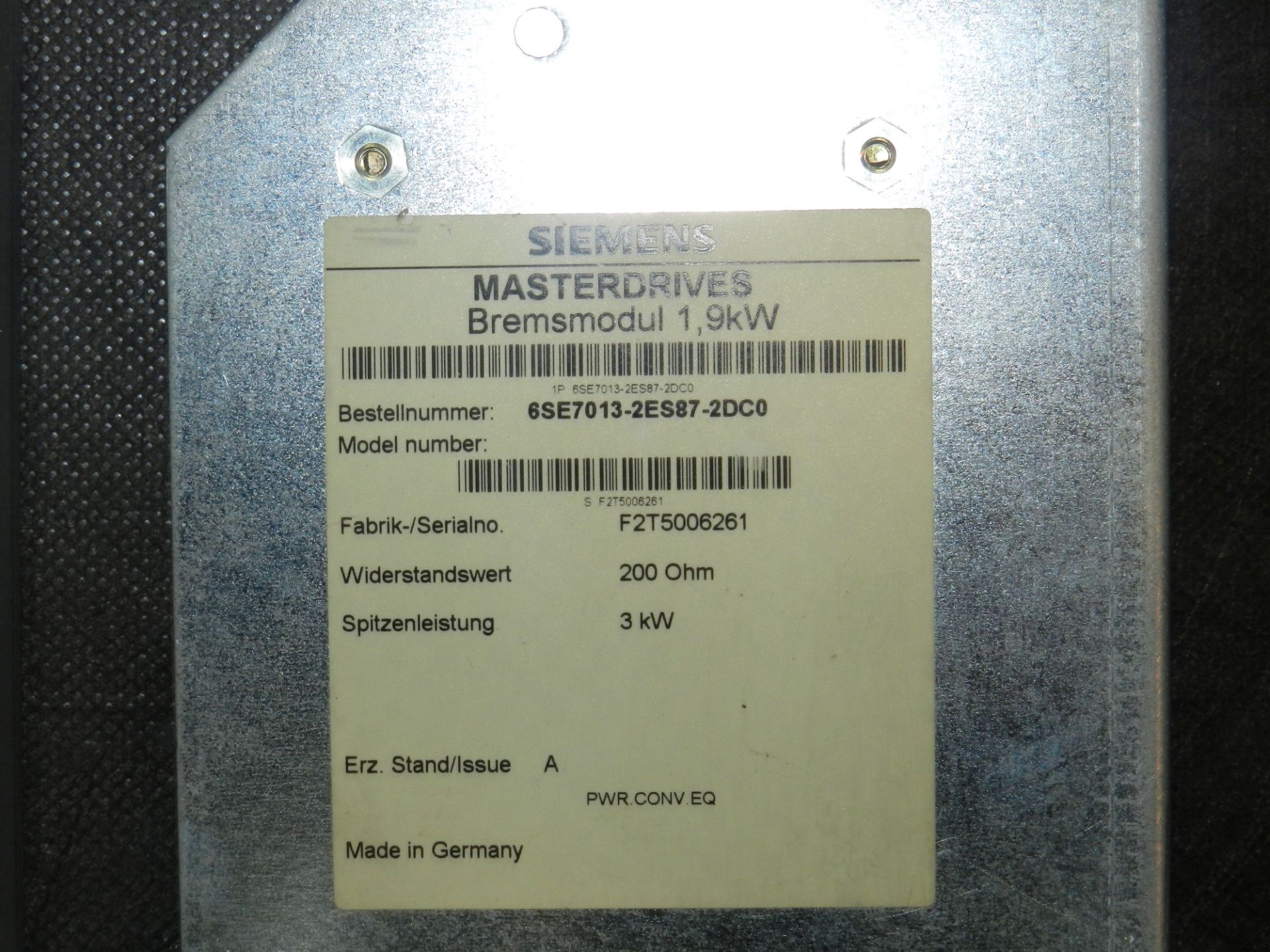 Lot of 3 - Koch BWD500200 Braking Resistor - Image 5 of 5